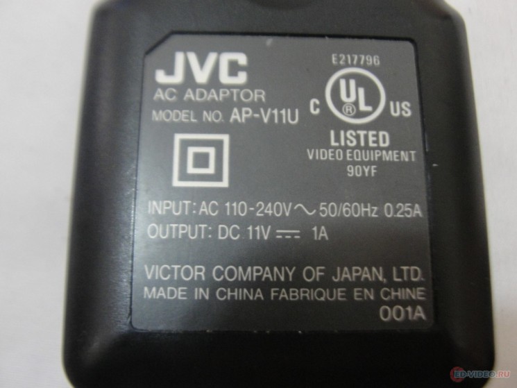 Зарядное устройство JVC AP-V12U original