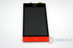 Дисплей с тачскрином HTC 8S красный